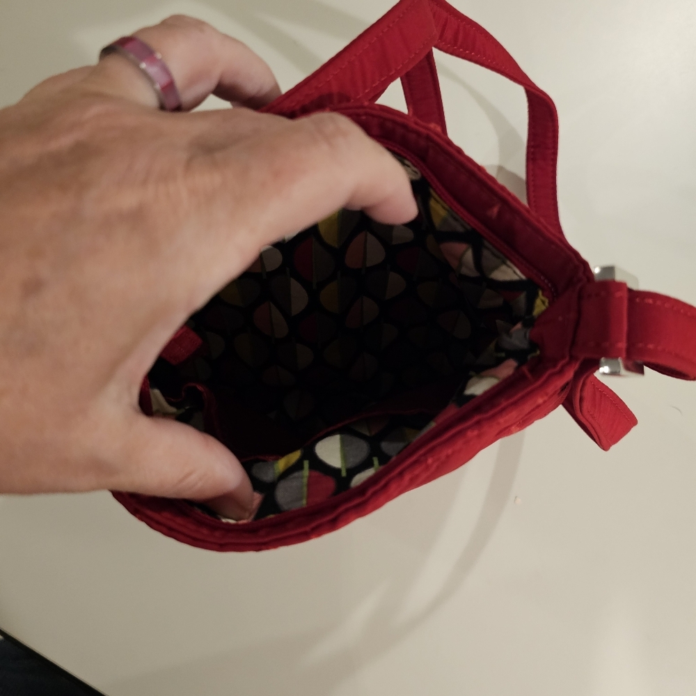 Vera Bradley Womans Red Crossbody Purse - Picture 3 of 5
